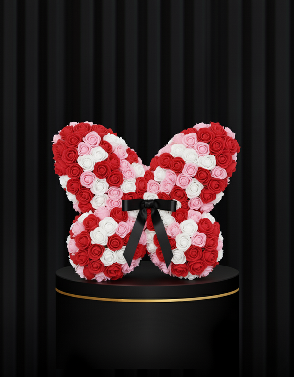 Luxury Mixed Rose Butterfly Arrangement