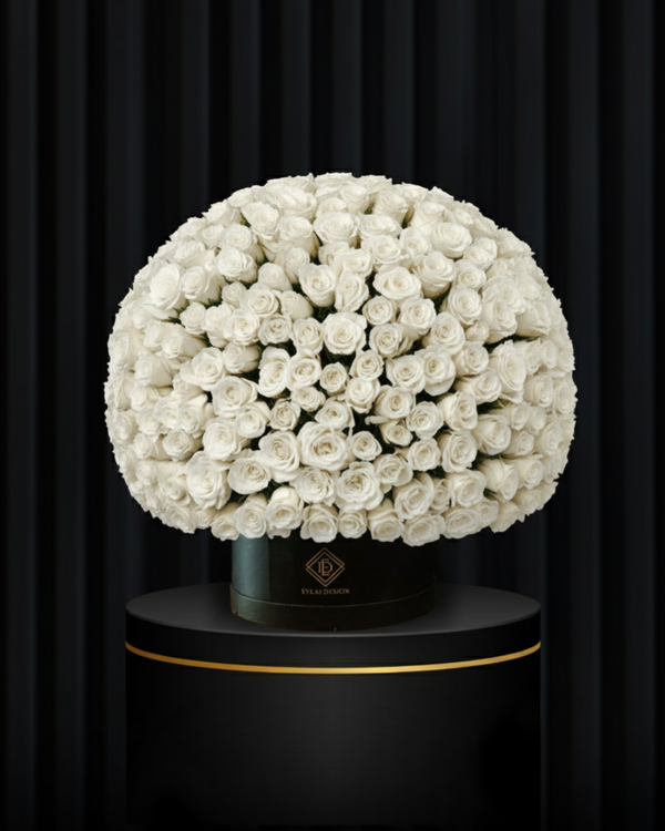 Luxury 365 White Rose Hatbox