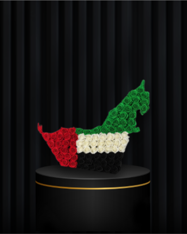 UAE National Day Map Roses Arrangement